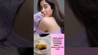 TRIED JANHVI KAPOOR'S VIRAL DIY FACE MASK😍Would you try this? #shorts #viral #skincare #trending