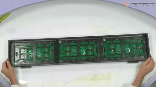 Module 9 - Interconnecting three  P10 display to make a larger screen |1.5°C - 2°C climate clock