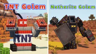 3 Amazing Minecraft Mods! (9 Super Cool  Golems)