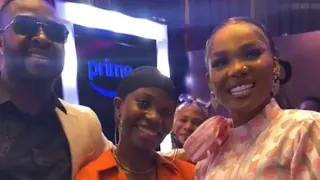 TAAOOMA SNUBS JAMES BROWN AS SHE GREETS IYABO OJO AND FEMI ADEBAYO AT FUNKE AKINDELE’S PREMIERE