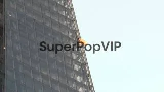 Greenpeace protesters reach the top of The Shard at The S...