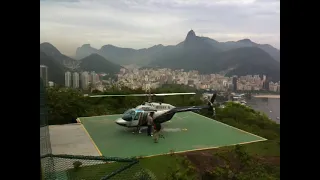 Bell 206 Approach and Landing Helipad  Rio do Janeiro Brasil