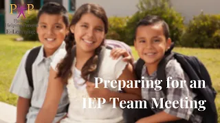 Preparing for an IEP Team Meeting