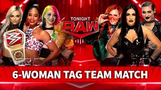 Bianca Belair, Asuka & Liv Morgan Vs Becky lynch, Rhea Ripley & Sonya Deville-Raw 02/05/2022 Español