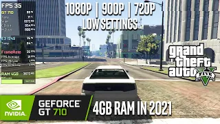 GTA V on GT 710 & 4GB RAM with HDD in 2021