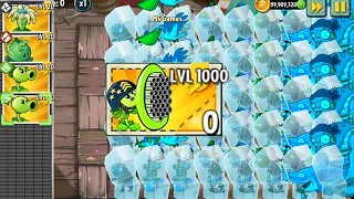 PvZ 2 Challenge - How many plants power up can defeat 40 Frozen Pirate Gargantuar Zombies ?