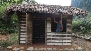 Primitive Technology Hut - Full video (Primitive-Skills)