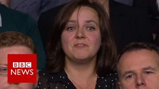 Polish woman jeered on Question Time - BBC News