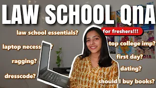 Answering questions of Law School freshers | Law School QnA | law school essentials |Ananta Vyas