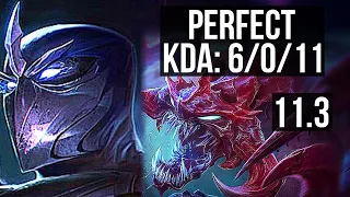 SHEN vs CHO'GATH (TOP) | 6/0/11, 1.0M mastery, Dominating | EUW Diamond | v11.3