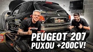 O RESULTADO NOS SURPREENDEU! PEUGEOT 207 TURBÃO DO GUI PASSOU DOS 200 CV!?!?!😎