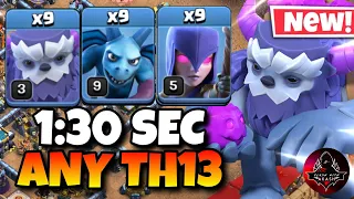 Th13 Yeti Witch Attack With 10 Zap Spell (2024) Best Th13 Attack Strategy in Clash of Clans