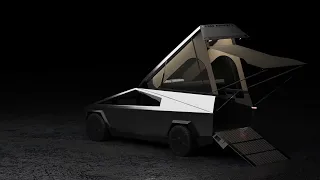 Space Campers: A detailed walk-through of our camper for the Cybertruck