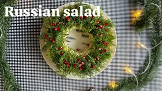 Russian salad | Olivier salad recipe| Chrismas decor | Chrismas appetizer