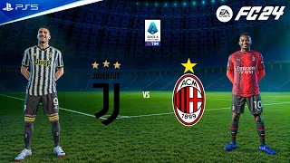 FC 24 - Juventus vs AC Milan | Serie A TIM 23/24 Full Match | PS5™ [4K60]