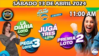 Sorteo 11 AM Resultado Loto Honduras, La Diaria, Pega 3, Premia 2, SÁBADO 13 de abril 2024