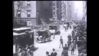 This is an amazing street scene on Lower Broadway in New York City in 1903