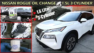 Nissan Rogue Oil Change | 1.5L 3 Cylinder Turbo VC | Reset Oil Maintenance | 2022 2023 2024