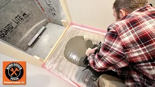 Build Curbless Walk In Shower on Concrete Floor (Part 2: Heated Floor and Self-Leveling)