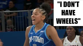 HILARIOUS: Candace Parker Tells Teammate Kahleah Copper She Doesn't Have Wheels To Get Copper's Pass