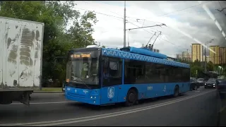 "Про транспорт" троллейбус СВАРЗ-МАЗ 6275 / поездка по маршруту М4 г. Москва