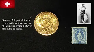 Helvetia Swiss Gold Coin 20 Francs, Low premium Gold European coins