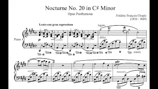 Chopin - Nocturne No. 20 in C# Minor Sheet Music