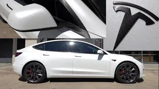 Tesla Model 3 Brushed Black Chrome Delete! | EVS Vlog