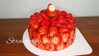 쉽지만 역대급으로 예쁜 딸기 케이크/딸기폭탄 🍓~ strawberry cake