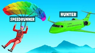 24 Hour HUNTERS vs SPEEDRUNNER in GTA 5!