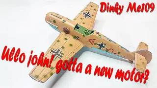 Dinky diecast Messerschmitt BF109E fighter restoration