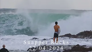 Monday surf session at Snapper Rocks.