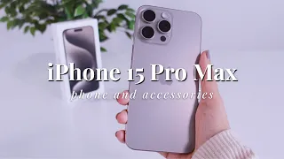 iPhone 15 Pro Max Aesthetic Unboxing | Accessories, Camera Comparison, Customizing, Gaming