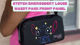 STITCH EMBROIDERY DESIGN  LOUIE WAIST PACK FRONT PANEL AND POUCH FINISHED