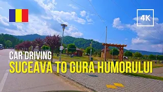 [4K 60fps] Scenic Car Drive in Romania - From Suceava To Gura Humorului, Suceava, Romania
