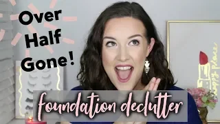 DECLUTTERING OVER HALF OF MY FOUNDATIONS! | Makeup Collection Declutter