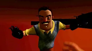 WALKING AROUND THE BASEMENT ROOF - Hello Neighbor Mod