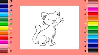 how to draw a cat| draw a cat easy | draw a cat step by step for kids