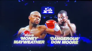 FLOYD MAYWEATHER VS DON MOORE - FIGHT HIGHLIGHTS