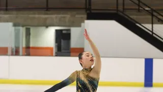 Alayna Coats 12years old. First Junior free skate competition.