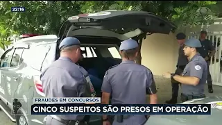 Cinco suspeitos são presos por fraude em concursos e licitações