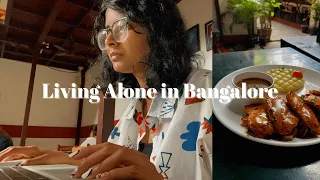 Living Alone in Bangalore – Work from DYU Café Vlog (Koramangala, JLPT)