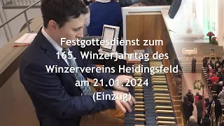 165. Winzerjahrtag Heidingsfeld - Einzug zum Festgottesdienst (GGB 81: Lobet den Herren, alle)