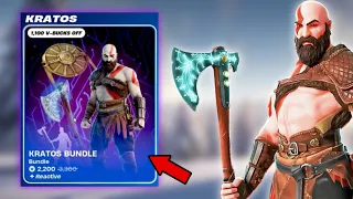 KRATOS LEAKS IN FORTNITE!! Kratos skin Leviathan axe Pickaxe Return Relase date item shop fortnite