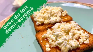 Recette fromage cottage maison avec 2 ingrédients ✅