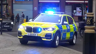 London Armed Police Respond OVER ROUNDABOUT in Trafalgar Square on Lights and Sirens!!