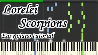 Lorelei - Scorpions - Very easy and simple piano tutorial synthesia planetcover