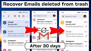 How to Recover Permanently Deleted Emails from Gmail in Mobile | Recover deleted mail from gmail