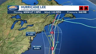 Video: Computer models show Hurricane Lee moving north