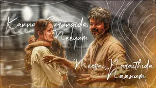 leo love ❤️/ thalapathy vijay ✨ trisha 💕/kannam surungida neeyum song whatsapp status/JD FX